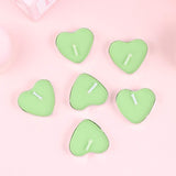 Set 9 Lumanari in Forma de Inima, Vivimall, pentru Ziua Indragostitilor, Aroma de Mar, Ardere 3.5 h, din Parafina, 4 x 2 cm, Verde - vivimall.ro