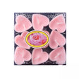 Set 9 Lumanari in Forma de Inima, Vivimall, pentru Ziua Indragostitilor, Aroma de Trandafiri, Ardere 3.5 h, din Parafina, 4 x 2 cm, Roz - vivimall.ro