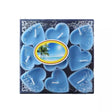 Set 9 Lumanari in Forma de Inima, Vivimall, pentru Ziua Indragostitilor, Aroma Tropicala, Ardere 3.5 h, din Parafina, 4 x 2 cm, Albastru - vivimall.ro