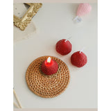 Set 9 Lumanari Parfumate, Vivimall, Model Capsunici, Ardere 30 min, 117g, 9.3 x 9.3 x 3.8 cm, Roz/Rosu - vivimall.ro