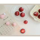 Set 9 Lumanari Parfumate, Vivimall, Model Capsunici, Ardere 30 min, 117g, 9.3 x 9.3 x 3.8 cm, Roz/Rosu - vivimall.ro