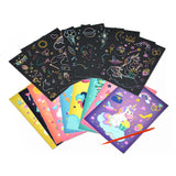 Set 9 Planse Razuibile, Scratch Artcards, +3 Ani, De Razuit Si De Colorat, 19 X 14 Cm, Model Dinozauri, Multicolor