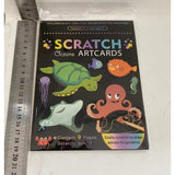 Set 9 Planse Razuibile, Flippy, Scratch ArtCards, +3 Ani, de Razuit si de Colorat, 19 x 14 cm, Model Ocean, Multicolor