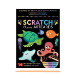 Set 9 Planse Razuibile, Scratch Artcards, +3 Ani, De Razuit Si De Colorat, 19 X 14 Cm, Model Ocean, Multicolor