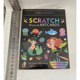 Set 9 Planse Razuibile, Flippy, Scratch ArtCards, +3 Ani, de Razuit si de Colorat, 19 x 14 cm, Model Sirene, Multicolor