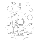 Set 9 Planse Razuibile, Flippy, Scratch ArtCards, +3 Ani, de Razuit si de Colorat, 19 x 14 cm, Model Spatiu Cosmic, Multicolor