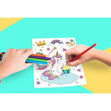 Set 9 Planse Razuibile, Flippy, Scratch ArtCards, +3 Ani, de Razuit si de Colorat, 19 x 14 cm, Model Spatiu Cosmic, Multicolor