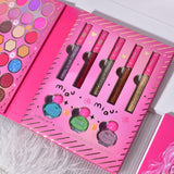 Set 9 Produse de Machiaj, KEVIN & COCO, Cool Girl and Cat, 35 de culori, 21.5 x 16.8 x 3 cm - vivimall.ro