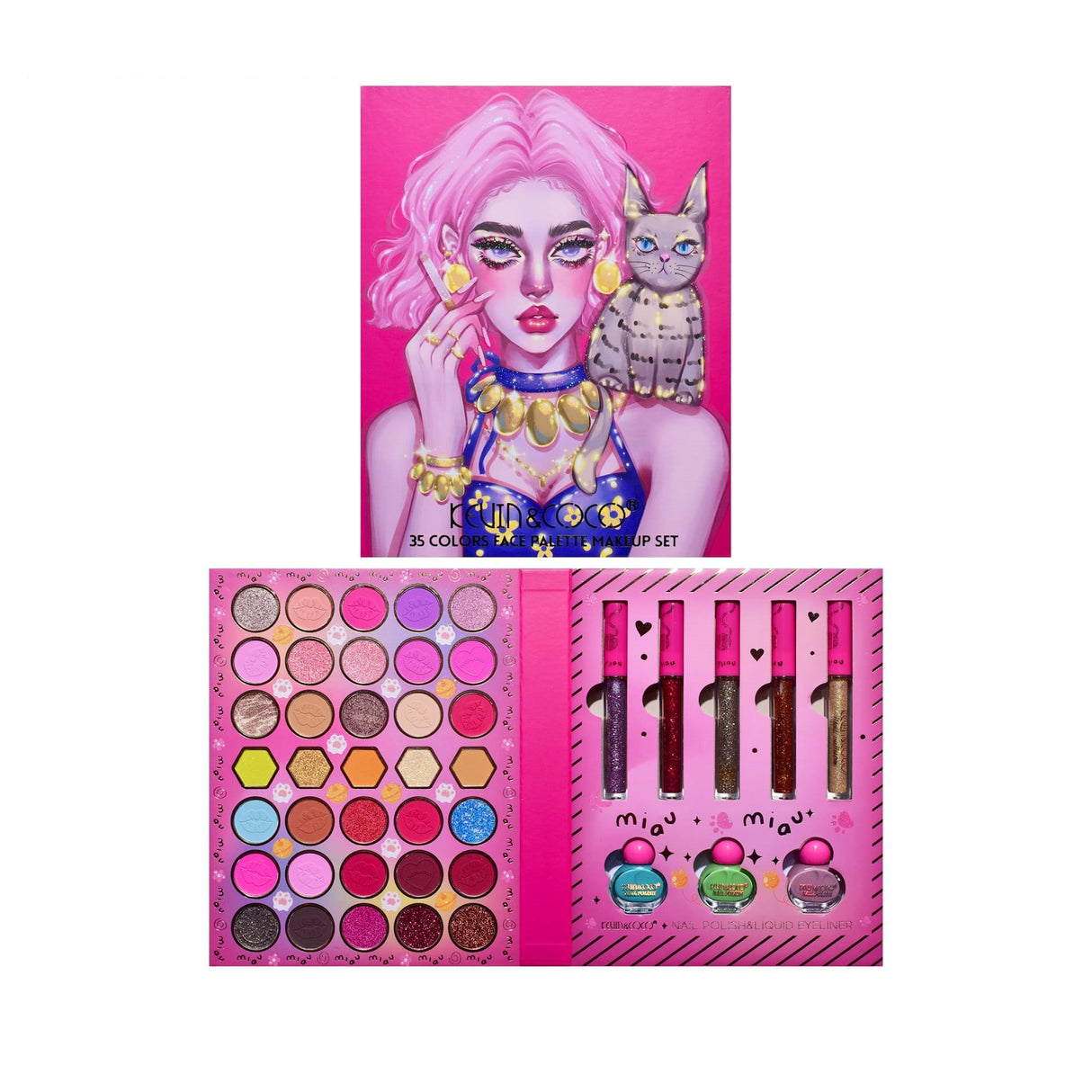 Set 9 Produse Machiaj, Cool Girl And Cat | GirlUp - vivimall.ro