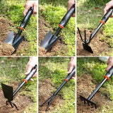 Set 9 Unelte De Gradina Pentru Plantare Prelucrare Sol Si Ingrijire Plante, Material Pvc Si Cardboard, 25 X 14.5 Cm, Negru - vivimall.ro