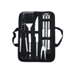 Set 9 Ustensile Pentru Gratar, Din Otel Inoxidabil, Geanta Oxford, Argintiu - vivimall.ro