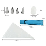 Set Accesorii Decorare Prajituri Si Torturi, 5 Capete Pentru Modele, 21.7X18.8 Cm, Ustensila Manuala Pentru Ornare, Albastru - vivimall.ro