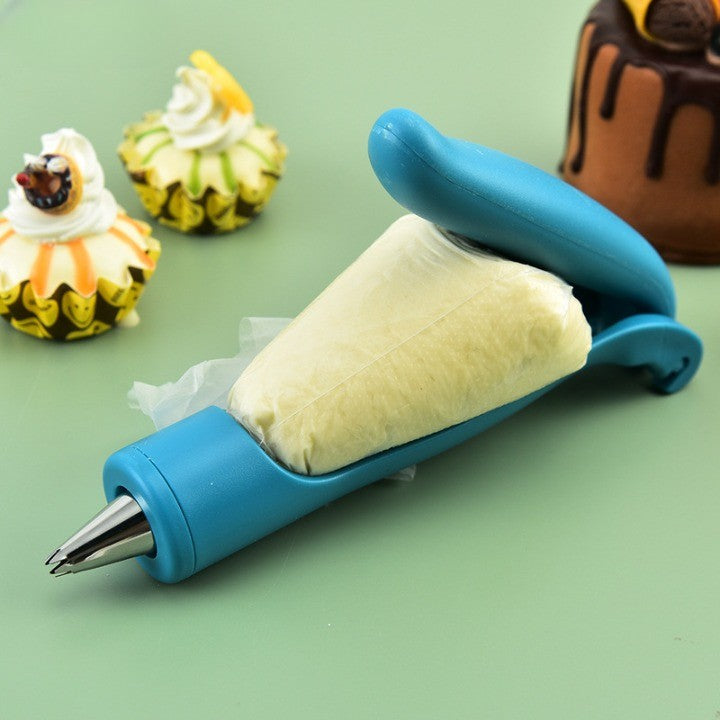Set Accesorii Decorare Prajituri Si Torturi, 5 Capete Pentru Modele, 21.7X18.8 Cm, Ustensila Manuala Pentru Ornare, Albastru - vivimall.ro