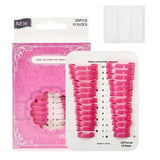 Set 26 Buc Sabloane Reutilizabile Pentru Oja, Pentru Manichiura Injita, Fara Depasire Margini, Protectie Cuticula, 10 Marimi, Din Plastic, Roz - vivimall.ro