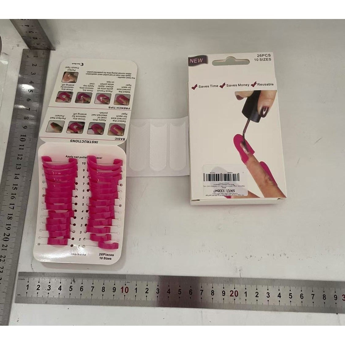 Set 26 Buc Sabloane Reutilizabile Pentru Oja, Pentru Manichiura Injita, Fara Depasire Margini, Protectie Cuticula, 10 Marimi, Din Plastic, Roz - vivimall.ro