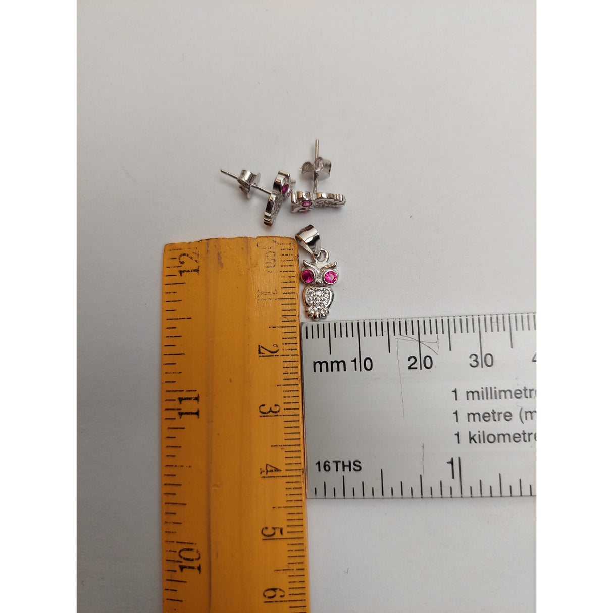 Set Argint 925 Bufnita Cu Ochi Colorati, Jolie Silver, 2.3G