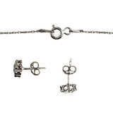 Set Argint 925 Floare (Cercei, Lantisor, Pandantiv)