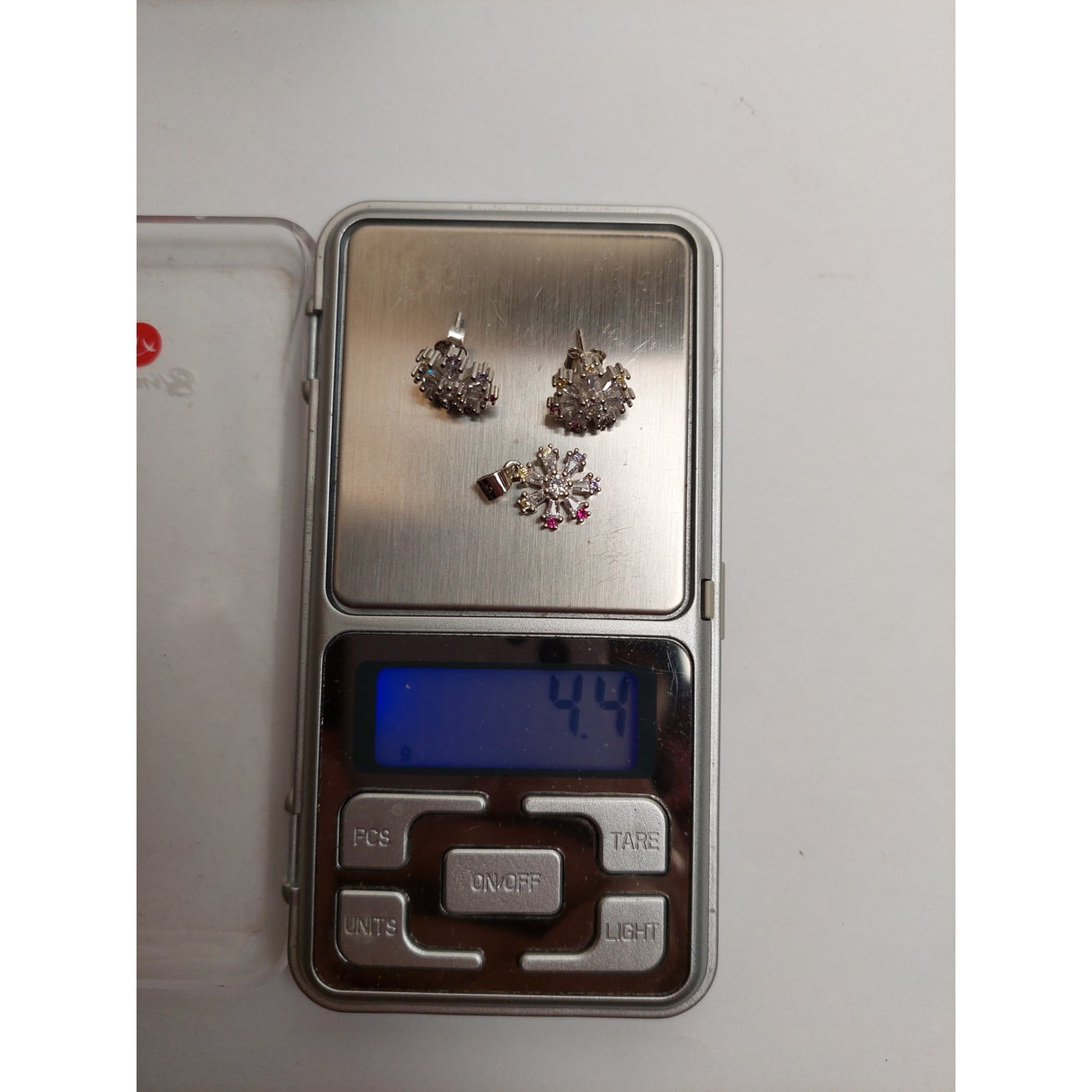 Set Argint 925 Floare Cu Margini Colorate, Jolie Silver, 4.4G