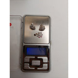 Set Argint 925 Floare cu Margini Colorate, Jolie Silver, 4.4g, 1.5 cm x 1.7 cm - vivimall.ro