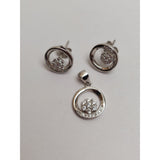 Set Argint 925 Floare Pe Cerc, Jolie Silver, 3.2G