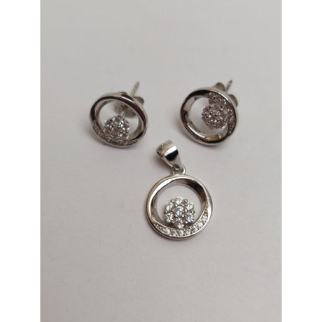 Set Argint 925 Floare Pe Cerc, Jolie Silver, 3.2G