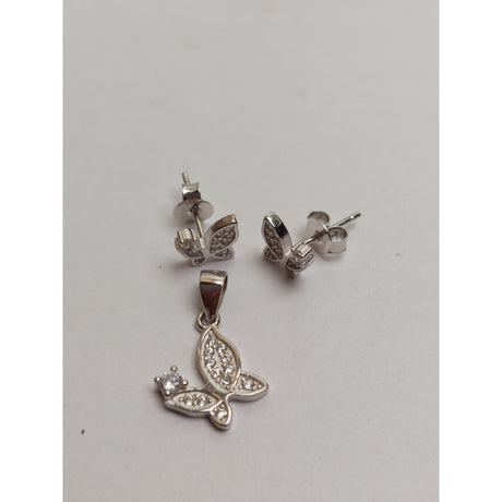 Set Argint 925 Fluturas Cu Pietre, Jolie Silver, 2.3G