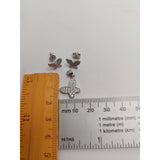 Set Argint 925 Fluture cu Pietre Rodiat, Jolie Silver,2.9g, 1.7 cm x 1.5 cm - vivimall.ro