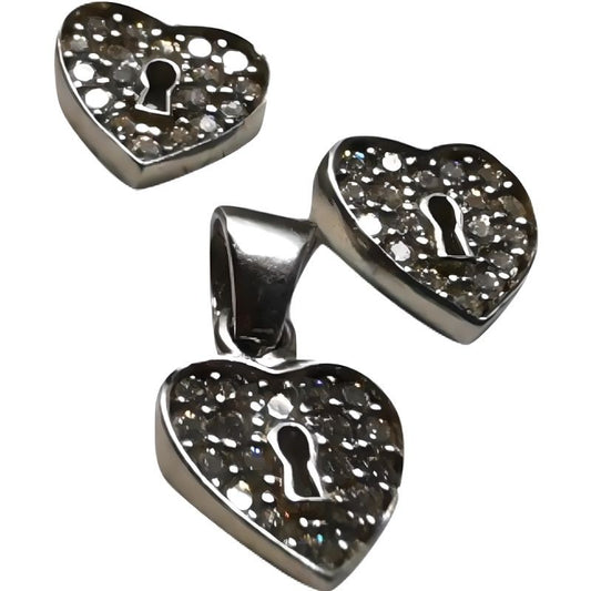 Set Argint 925 Inimioara cu Yala - vivimall.ro