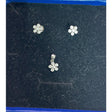 Set Argint 925, Jolie Silver, Floricele Rotunde Pietre Albe - vivimall.ro
