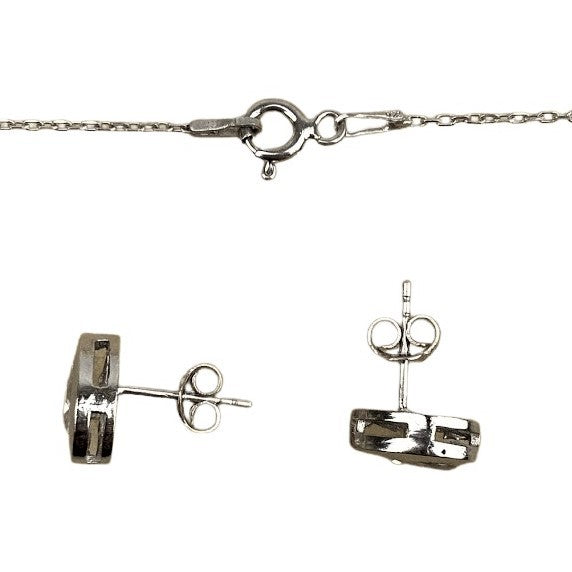 Set Argint 925 Lacrima Mare (Cercei, Lantisor, Pandantiv)