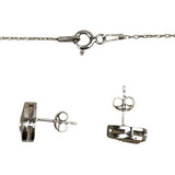 Set Argint 925 Lacrima Mare (Cercei, Lantisor, Pandantiv)