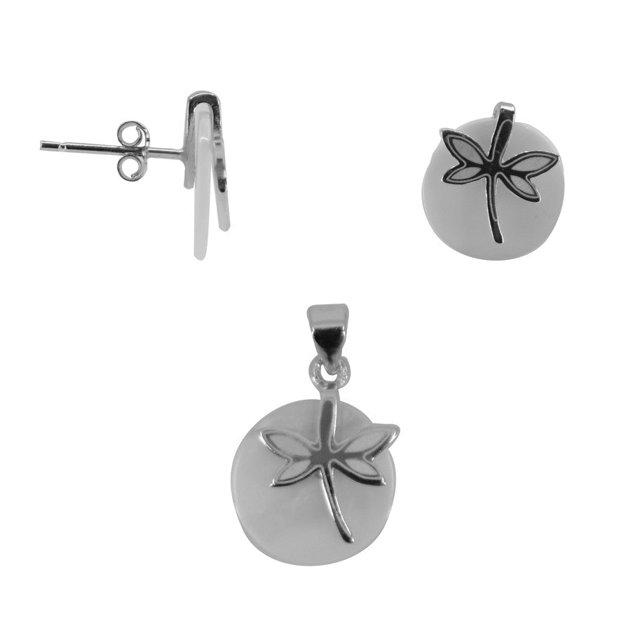 Set Argint 925 Libelula cu Sidef - vivimall.ro
