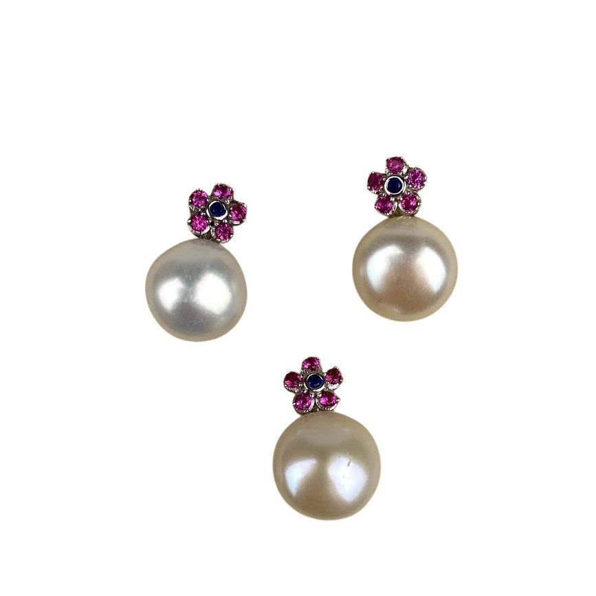 Set Argint 925, Perla Cu Floare