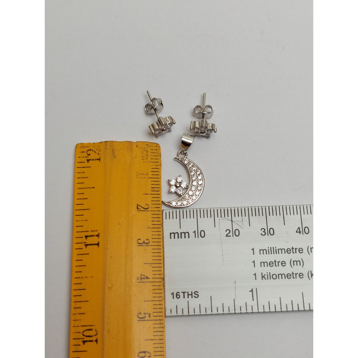 Set Argint 925 Semiluna Cu Floare, Jolie Silver, 3.2G