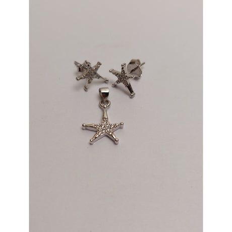 Set Argint 925 Stelute Asimetrice, Jolie Silver, 1.8g, 1.5 cm x 1.1 cm - vivimall.ro