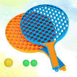 Set  Badminton pentru Copii, Flippy, 2 Palete, 3 Mingi, Pentru Joaca si Antrenament, Albastru Portocaliu