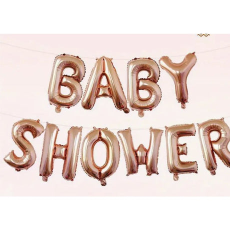 Set Baloane Din Folie Metalizata, Litere De 40 Cm, Baloane Party, Ambalaj Individual, Pai, Ata Si Adeziv Incluse, Umflare Cu Aer Sau Heliu, Rose Gold - vivimall.ro