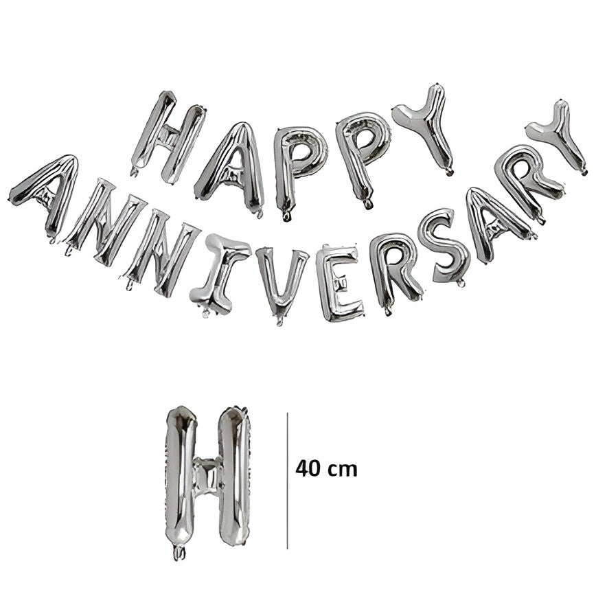 Set Baloane Din Folie Metalizatäƒ, Litere De 40 Cm, Baloane Party, Ambalaj Individual, Pai Inclus, Umflare Cu Aer Sau Heliu - vivimall.ro