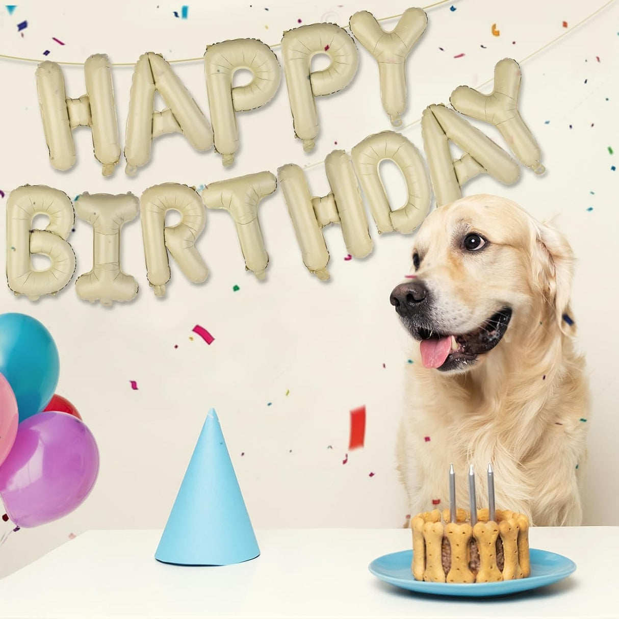Set 25 De Baloane Din Folie Metalizata Si Latex, Figurine 2 Stele, 4 Baloane Confetti, 13 Litere, 6 Latex, Model Happy Birthday, Tema Aniversare, 40 Cm, Ambalaj Individual, Pai Inclus, Umflare Cu Aer Sau Heliu