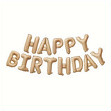 Set 25 De Baloane Din Folie Metalizata Si Latex, Figurine 2 Stele, 4 Baloane Confetti, 13 Litere, 6 Latex, Model Happy Birthday, Tema Aniversare, 40 Cm, Ambalaj Individual, Pai Inclus, Umflare Cu Aer Sau Heliu