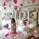 Set Baloane Din Folie Metalizata, Litere De 40 Cm, Tema Iubire, Baloane Party, Ambalaj Individual, Pai Inclus, Umflare Cu Aer Sau Heliu