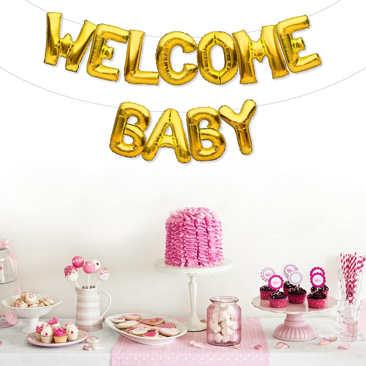 Set Baloane Din Folie Metalizata, Litere De 40 Cm, Baloane Party, Ambalaj Individual, Pai, Ata Si Adeziv Incluse, Umflare Cu Aer Sau Heliu - vivimall.ro