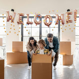 Set Baloane Din Folie Metalizata, Model Welcome!, Litere De 40 Cm, Baloane Party, Ambalaj Individual, Pai Inclus, Umflare Cu Aer Sau Heliu,