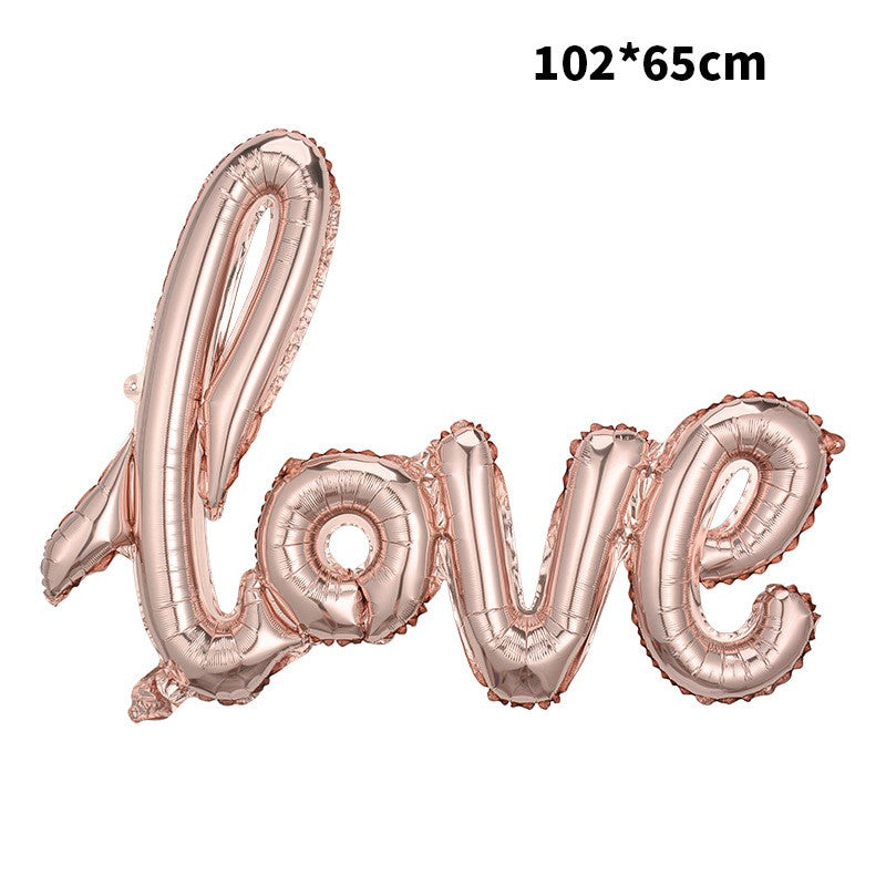 Balon Din Folie Metalizata, Tematica Ziua Ãžndräƒgostiè›Ilor, Ambalaj Individual, Pai Inclus, Umflare Cu Aer Sau Heliu, Rose Gold - vivimall.ro