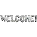 Set Baloane Din Folie Metalizata, Model Welcome!, Litere De 40 Cm, Baloane Party, Ambalaj Individual, Pai Inclus, Umflare Cu Aer Sau Heliu,