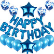 Set Baloane Din Folie Metalizata Si Baloane Din Latex, Baloane Happy Birthday, 4 Baloane Latex Confetti, 6 Baloane Latex Roz, 2 Baloane Folie Steluta, 40Cm - vivimall.ro