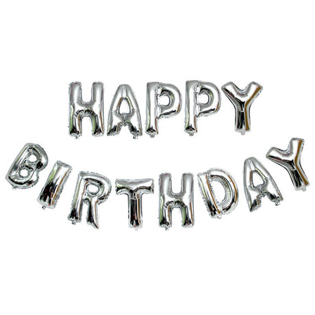 Set 13 Baloane Folie, Tip Ghirlanda, Model Happy Birthday, 40 Cm,