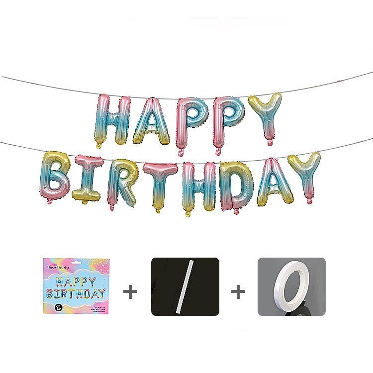 Set baloane folie Flippy, Happy Birthday, 40 cm, multicolor - vivimall.ro