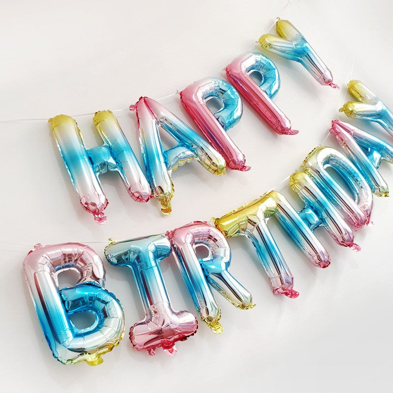 Set baloane folie Flippy, Happy Birthday, 40 cm, multicolor - vivimall.ro