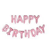 Set 13 Baloane Folie, Flippy, Tip Ghirlanda, Model Happy Birthday, 40 cm, Roz Deschis